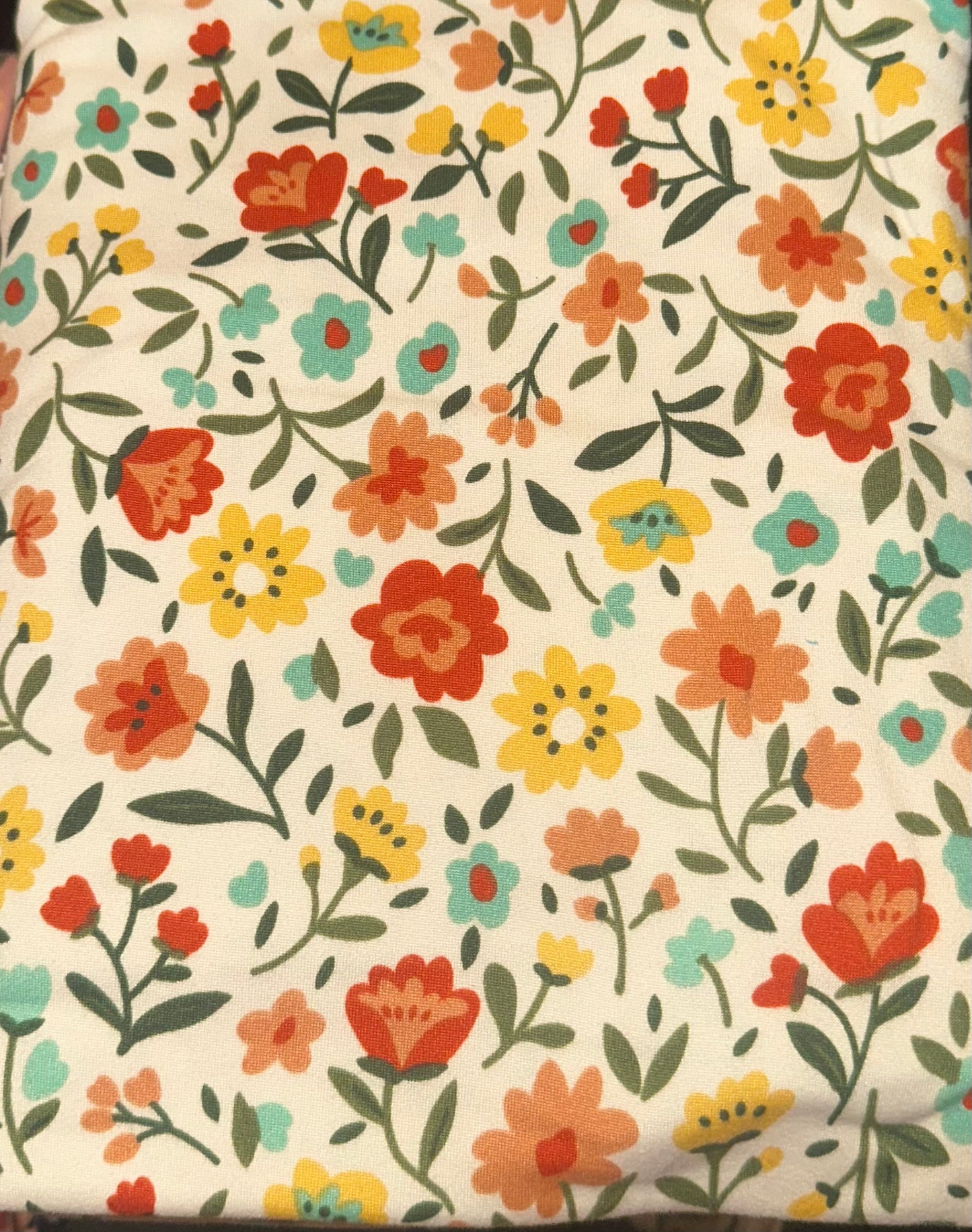 Ivory Floral Fabric