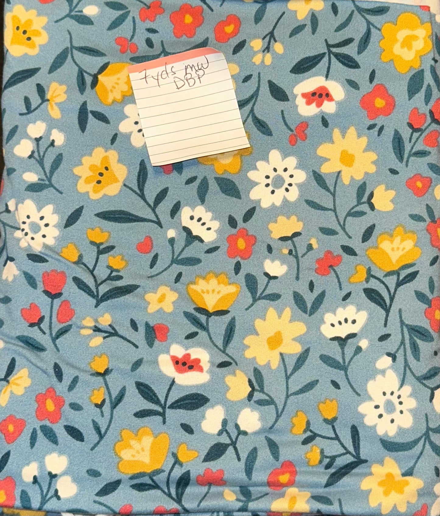 Dusty Blue Floral Fabric