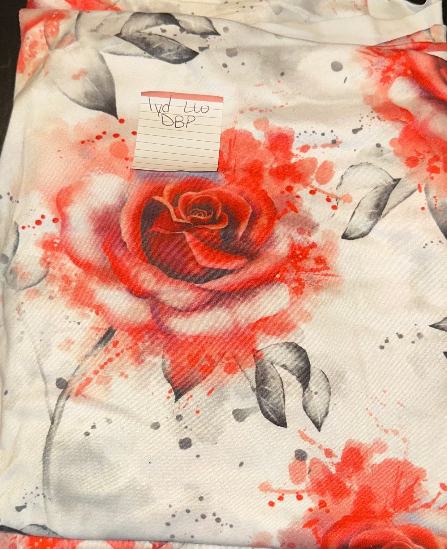 Watercolor Rose Splash Fabric